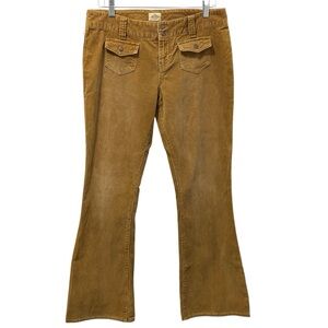 VTG Abercrombie & Fitch Corduroy Flare Pants Size 8 Tan Y2K 90s